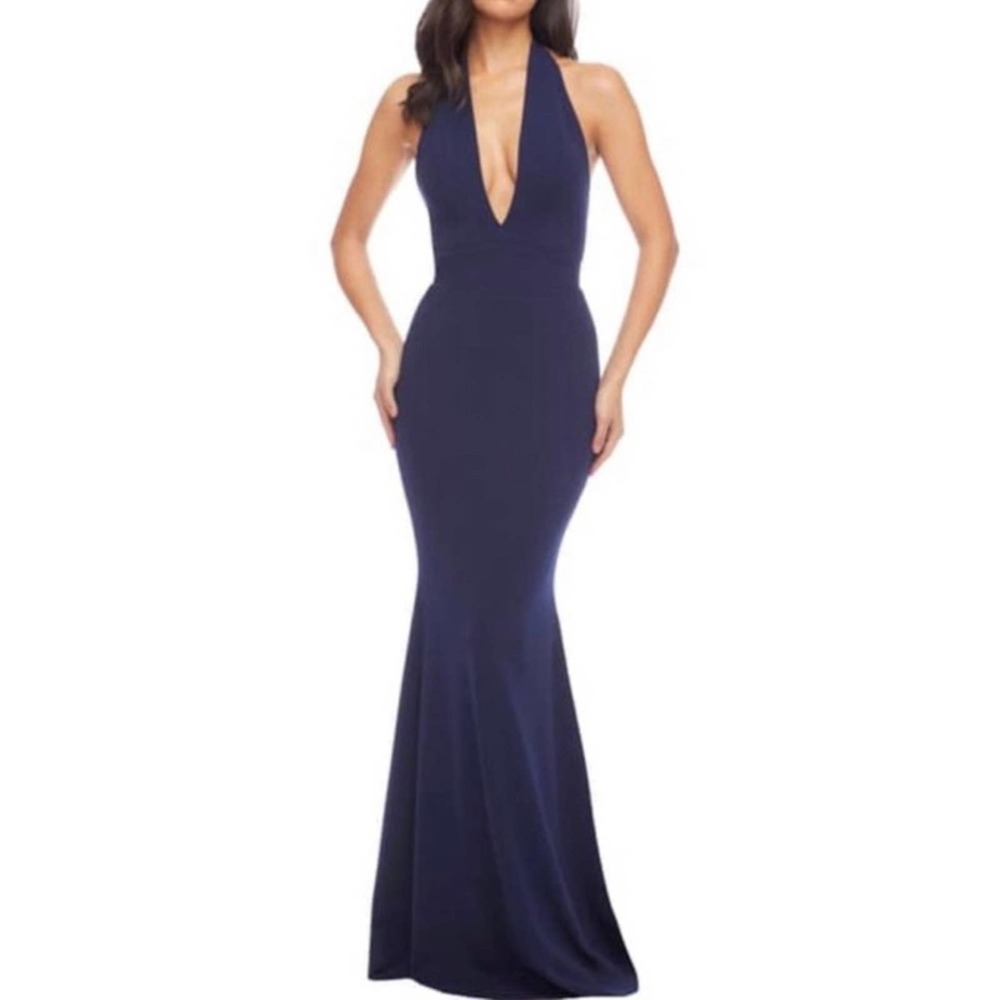 Dress the Population Camden Mermaid Hem Gown, Navy